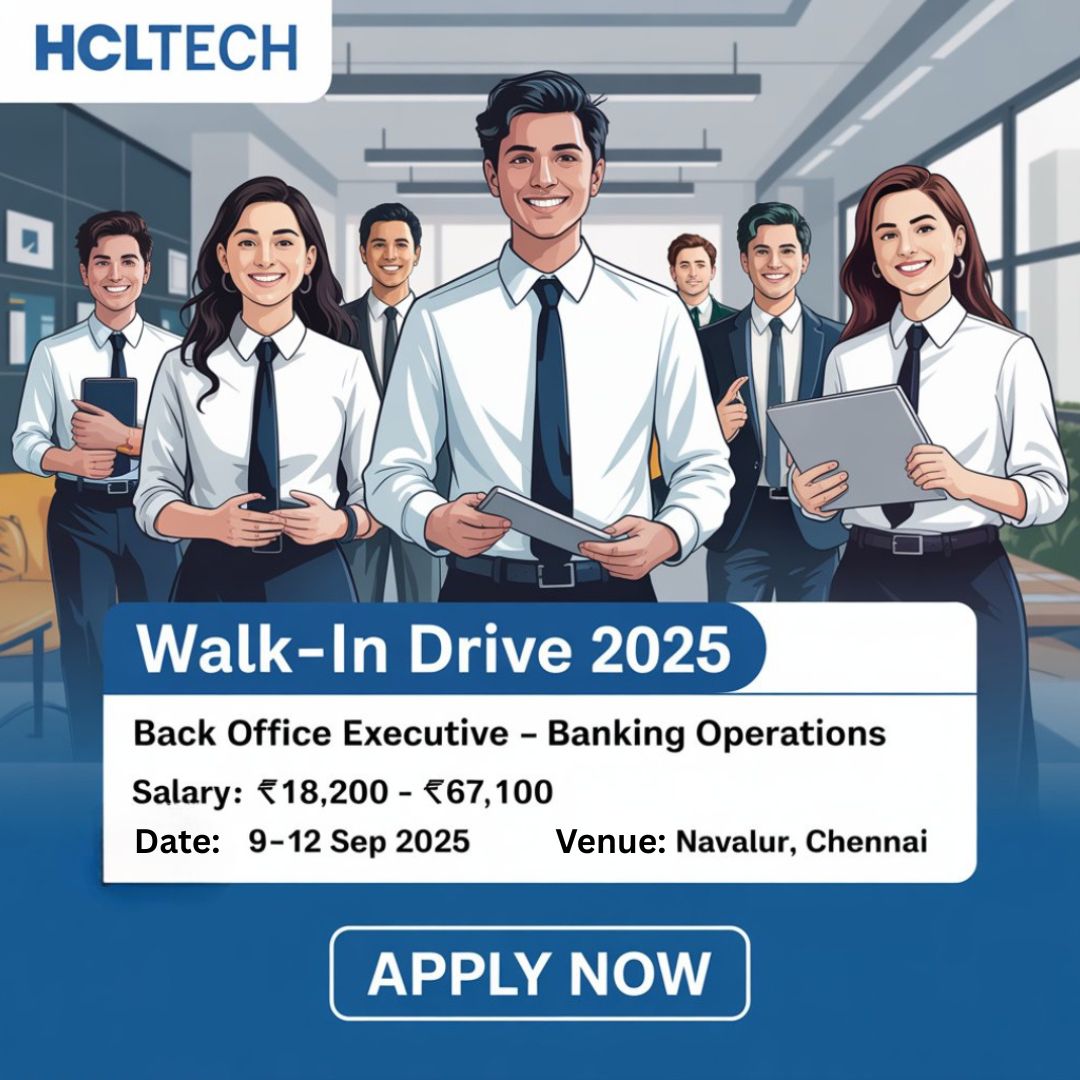 HCLTech Freshers Walk-in Drive 2025